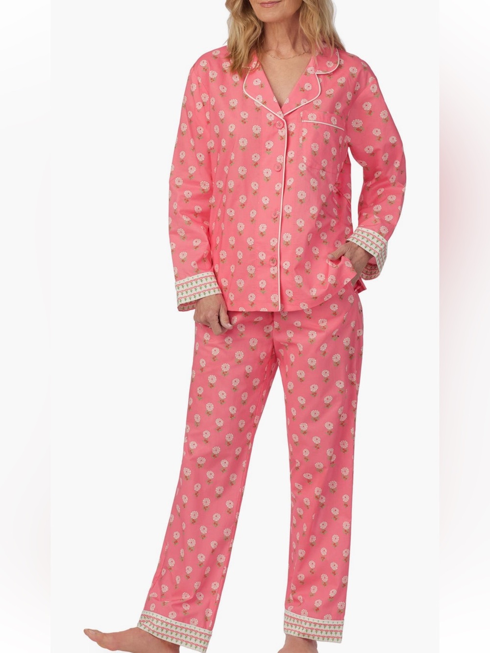 BedHead Pink Floral Pajama set 
Organic Cotton Sz M